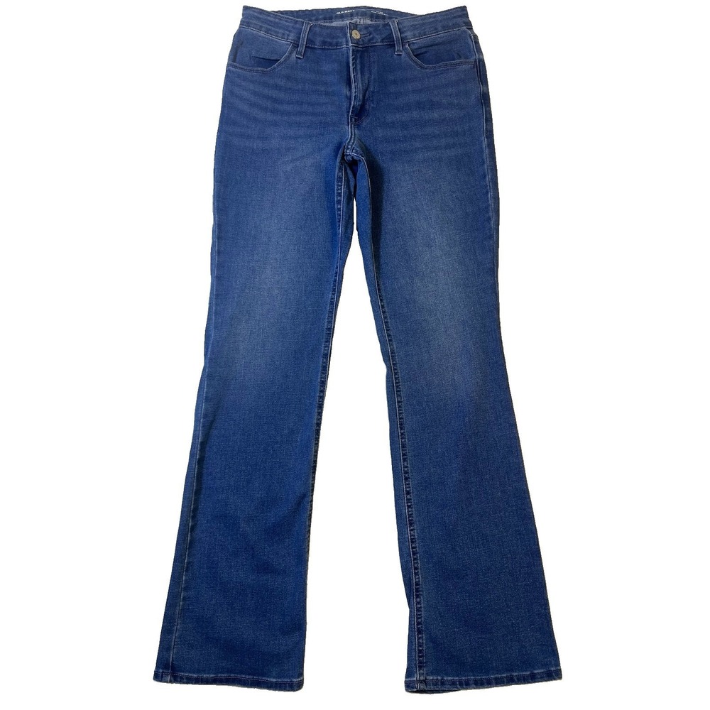 Old Navy WOW Boot Cut Jeans Womens 10 Long Mid Rise Stretch Blue Denim Pants